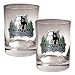 Minnesota Timberwolves NBA 2pc Rocks Glass Set - Primary Logo by Great American Products
