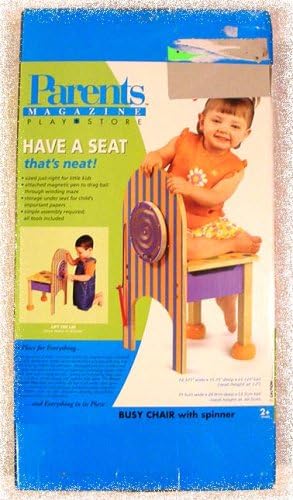 Wooden Busy Chair for Baby with Spinner Maze