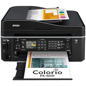 EPSON MultiPhoto Colorio �����E�L��LAN�W���Ή� FAX���ڕ����@ 4�F�痿�C���N PX-601F