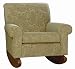 Carolina Cottage Upholstered Jacquard Oxford Club Rocking Chair, Green
