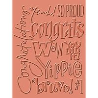 Cuttlebug 37-1131 A2 Embossing Folder, Congrats