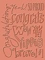 Cuttlebug 37-1131 A2 Embossing Folder, Congrats