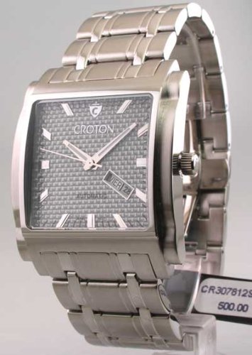 Mens Croton Steel Automatic Day Date Watch CR307812SSGY Mens Croton Steel Automatic Day Date Watch CR307812SSGY