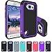 S6 Active Case, LK [Drop Protection] Shock-Absorption Hybrid Dual Layer Armor Defender Protective Case Cover for Samsung Galaxy S6 Active (Purple)