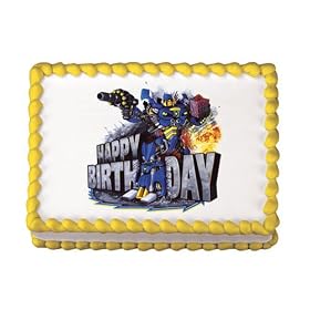 Lucks Edible Image Robot Birthday, 1 ea
