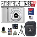 Samsung NV24HD 10.1MP Digital Camera (Silver) + 2GB Deluxe Accessory Kit