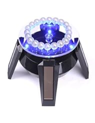 Home: Solar Powered Display Stand Black LED Light 360 Rotating for Jewelry Phone Watch - UShine