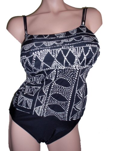 Gottex Black and Cream Tankini Swimsuit
