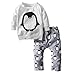 Big Elephant Baby Boys' 2 Piece Penguin Long Sleeve Pants Clothing Set H11