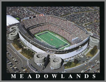 New York Jets - Giants Stadium Aerial - Lg - Wood Mounted Poster Print
