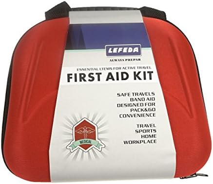 First Aid Premium Kit for Travel &amp; Home Emergency Preparedness - 198 Pcs Including first aid guide, Sting Relief Pads, Sterile Trauma Pads, Triple Antibiotic Ointment and plus gift pouch