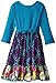 Youngland Girls' Sweater Knit Pop-Over Dress with Border Print Skirt