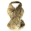 Warm Faux Fake Fur Neck Warmer Wrap Scarf Natural