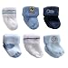 Just One Year Terry Socks 6-pk. - Blue (0-3 mos.)