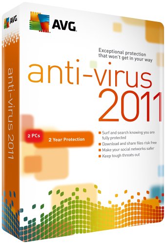AVG Antivirus, 2 User 2011, 2 Year Subscription (PC)