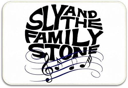 SSML Sly And The Family Stone Shower Bath Tub Mat Skid Proof Carpet Safe Design Coral Velvet And Memory Foam Non-slip Mats Indoors Outdoors 23.62*15.75 Inch,Fits Any Place White