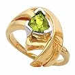 14K Two-Tone Gold Peridot Ring