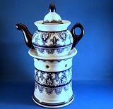 Blue & White Teapot W/Candle Stand Bombay