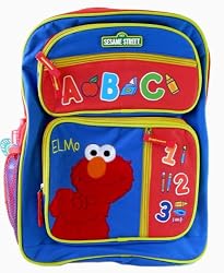 Sesame Street Elmo Backpack - medium size School Back Pack