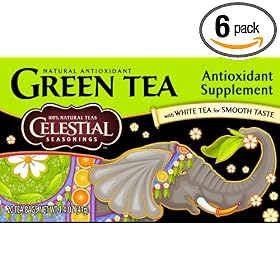 Celestial Seasonings Green Tea, Antioxidant, 20-Count Tea Bags (Pack of 6)