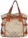 Michael Kors Purse Handbag Large N/S Beige/Camel Tote Gansevoort