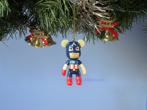 BEAR *4 CHRISTMAS ORNAMENT MARVEL COMIC CAPTAIN AMERICA HOME DECORATION TREE DECOR (Original from The Best Moment @ Amazon)