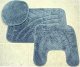 Review Mohawk  / Sundance 3 Piece Slate Blue Plush Bathroom Rug Set By Mohawk