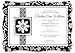 Modern Floral Black and White - Personalized Bridal Shower and Wedding Invitations With Squiggle Shape