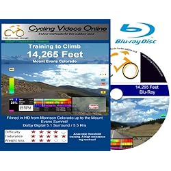 Training to Climb! 14,285 Feet Mt Evans Colorado. (Blu-Ray) Virtual Indoor Cycling Training / Spinning Fitness and Workout Videos