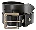 Mens Casual Full Grain One Piece Genuine Buffalo Leather Jean Belt In Black