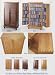 Leslie Dame Wood Mission Style Audio Video Storage Cabinet with louvered doors - Merlot CD-612VM