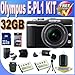 Olympus PEN E-PL1 12.3MP Live MOS Micro Four Thirds Interchangeable Lens Digital Camera with 14-42mm f/3.5-5.6 Zuiko Digital Zoom Lens (Black) w/32GB Accessory Saver Bundle!
