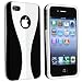 Snap-on Rubber Coated Case for Apple� iPhone� 4 AT&T / Verizon, White / Black