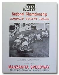1966 Manzanita Speedway Sprint Car Racing Poster Print