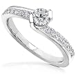 1/2ct TW Round Brilliant Diamond Engagement Ring in 14k White Gold