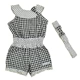 Calvin Klein Newborn Girls Checks-Polka Dot Romper With Headband