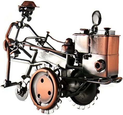 Farm Tractor Decor - 8.5 Inch Recycled Concrete Cutter with Copper Finishing Touch