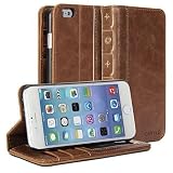 iPhone 6 Case, GMYLE® [Book Case] iPhone 6 (4.7 inch) case Wallet Book Case Vintage for iPhone 6 (4.7 inch) - Brown Classic [Crazy Horse Pattern] [PU Leather] Book style Wallet Case Cover