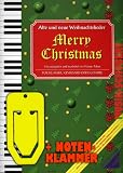 Produkt-Bild: Merry Christmas inkl. praktischer Notenklammer - 45 alte und neue Weihnachtslieder leicht arraniert f&uuml;r Klavier, Keyboard oder Gitarre mit vollst&auml;ndigem Text.