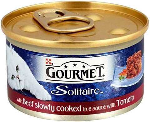 Gourmet Solitaire Premium Fillets with Beef in Tomato Sauce (85g)