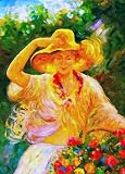 Custom Order #EE-OJ8, Oil on Canvas, Custom Painting of The Person You Love, For 1 Person of Customer's Choice, Style: Expressionism, with Signature Text "MY SUNSHINE", Canvas Size 23 x 30 inch