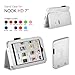 Exact(TM) PU Leather Folio Case for Nook HD 7 Tablet White (Support Auto Sleep/Wake Function)