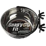 Midwest Snap'y Fit Stainless Steel Water and Feed Bowl with Bracket - 20 oz