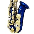 Cecilio Blue Lacquer w/ Gold Accents Alto Saxophone w/ Carrying Case and Accessories