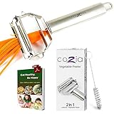 70 % OFF BIG SALE Today! ★ Premium Julienne Peeler & Vegetable Peeler ★ Complete Bundle   FREE BONUSES! ★Special Cleaning Brush ★ Ultra Sharp Anti-Clogging Special Blades - Never Need to Sharpen ! ★ Shredder, Peeler, Cutter And Slicer All In One ★ Premium Zucchini Noodles Maker ★ Peels Apples, Potato, Carrots and other Veggies with Ease ★ Stainless Steel - Lifetime Guarantee!