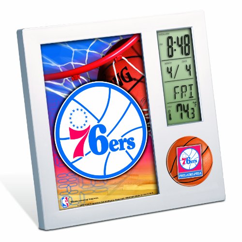 NBA Philadelphia 76ers Digital Desk Clock