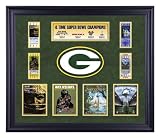 Packers Framed 4-time Super Bowl Program And Ticket Collage - Framed NFL Photos, Plaques and Collages