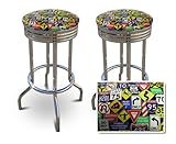 2 24" Street Road Sign Themed Specialty / Custom Barstools Set