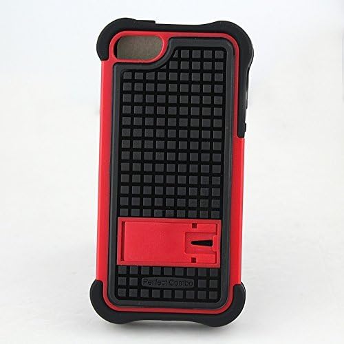 iPhone 5S Case, [Bear Series] Kickstand Dual Layer Hybrid Protective Case for Apple iPhone 5S / 5, Impact Resistant Bumper, Red/Black, Not Compatible with iPhone 5C / 4 / 4S