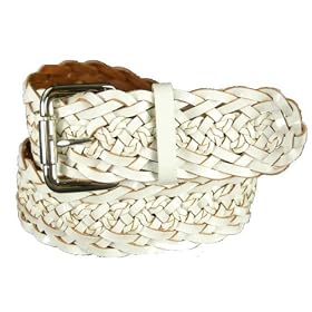Nine West Women's Leather Woven Belt